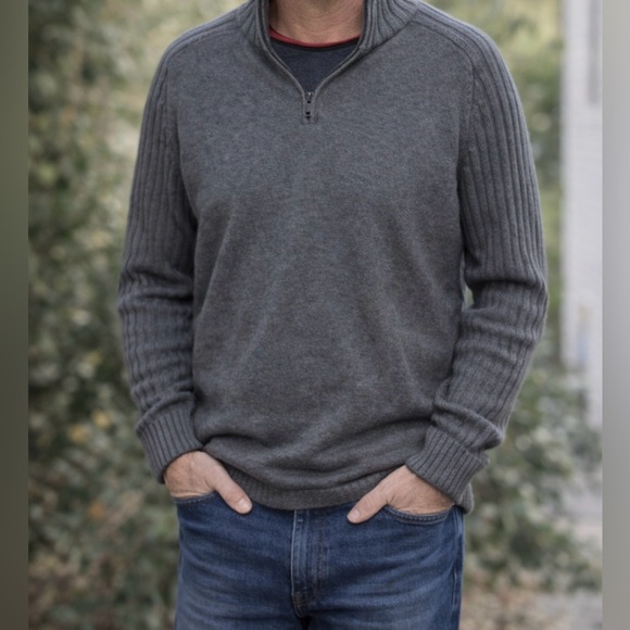 St. John's Bay Other - St. John's Bay Men's Charcoal Zip-Up Sweater